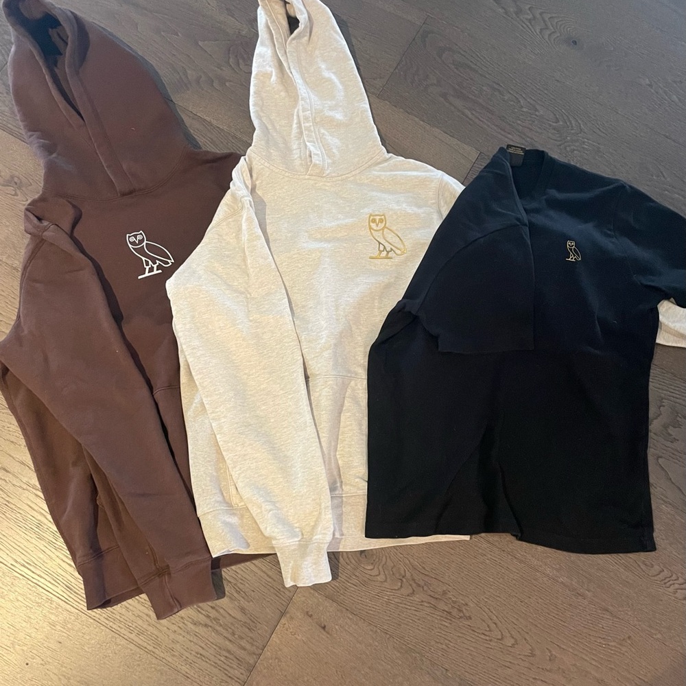 Brown, Gray, and Black Owl Hoodies